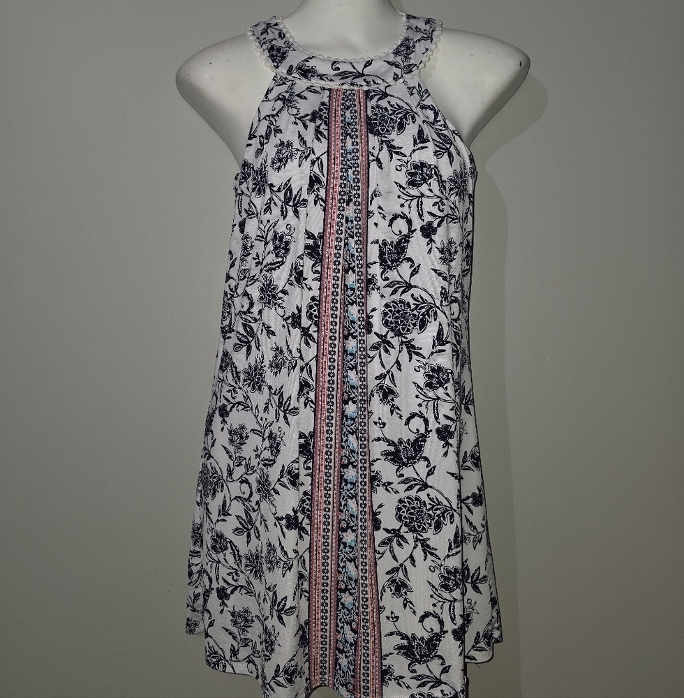 THREE PINK HEARTS Floral Halter Dress Size XS